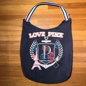 PINK Victoria’s Secret Love Pink Navy Bag